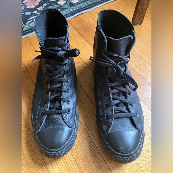Converse Chuck 70 black leather high tops - Picture 2 of 13
